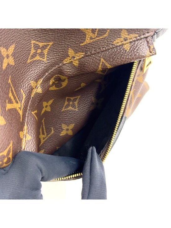 Louis Vuitton Palm Springs PM Monogram Leather Brown Black Backpack Gold main image 5